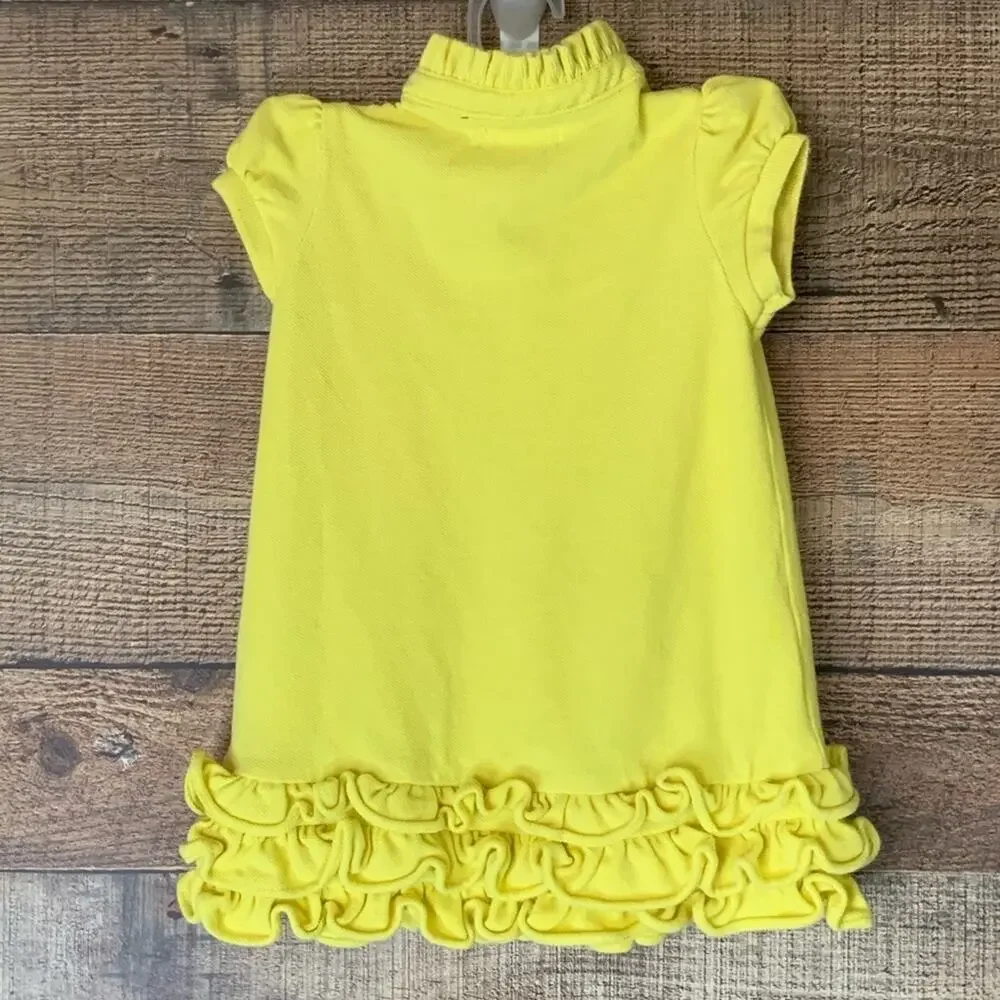 Ralph Lauren Cap Sleeve Ruffle Polo Dress Yellow Size 12m 12 months